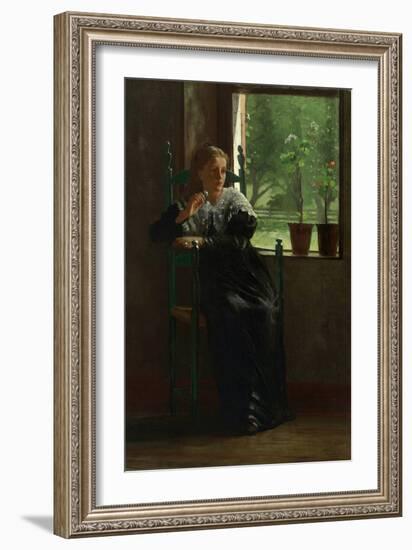 At The Window, 1872-Winslow Homer-Framed Giclee Print