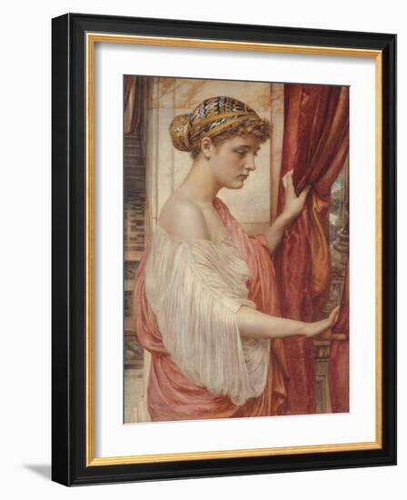 At the Window, 1884 (W/C on Paper)-Edward John Poynter-Framed Giclee Print