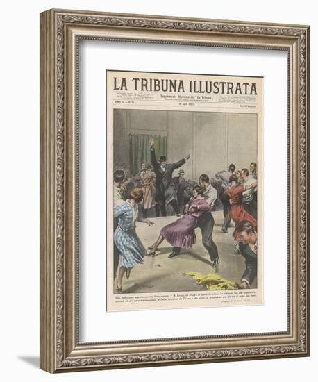 At Torino Police Call a Halt to a Dance Marathon Described as Una Stolta Gara-Vittorio Pisani-Framed Art Print