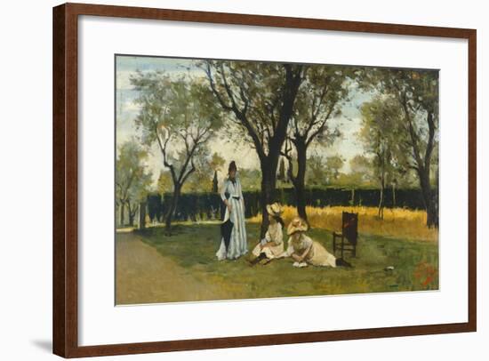 At Villa of Poggio Piano-Silvestro Lega-Framed Giclee Print