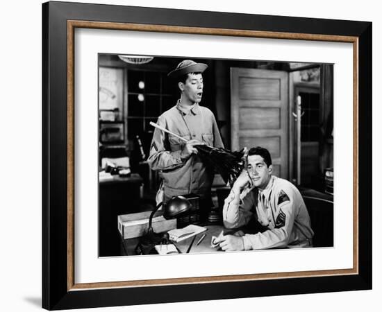 At War With The Army, Jerry Lewis, Dean Martin, 1950-null-Framed Photo