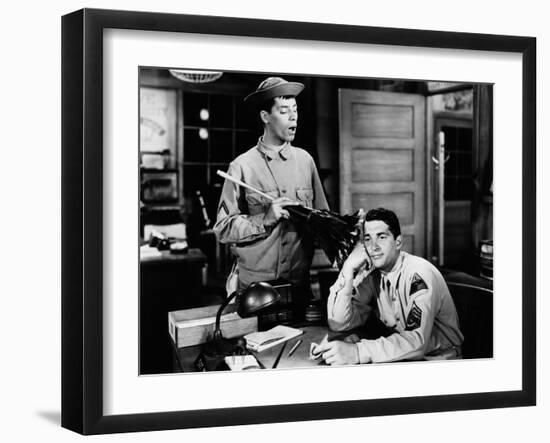 At War With The Army, Jerry Lewis, Dean Martin, 1950-null-Framed Photo