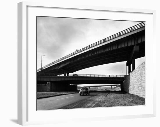 At Woodbridge, the New Jersey Turnpike Goes under Main Street, and under the Garden State Parkway-Peter Stackpole-Framed Photographic Print