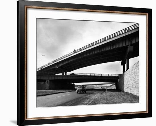 At Woodbridge, the New Jersey Turnpike Goes under Main Street, and under the Garden State Parkway-Peter Stackpole-Framed Photographic Print