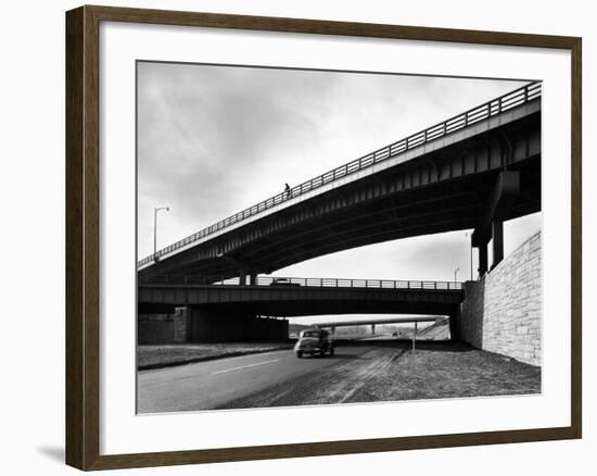 At Woodbridge, the New Jersey Turnpike Goes under Main Street, and under the Garden State Parkway-Peter Stackpole-Framed Photographic Print