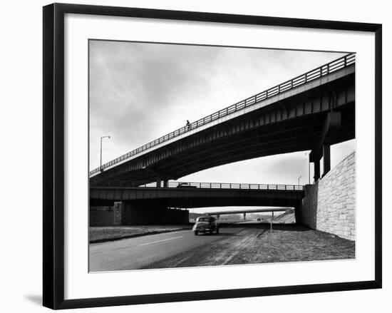 At Woodbridge, the New Jersey Turnpike Goes under Main Street, and under the Garden State Parkway-Peter Stackpole-Framed Photographic Print