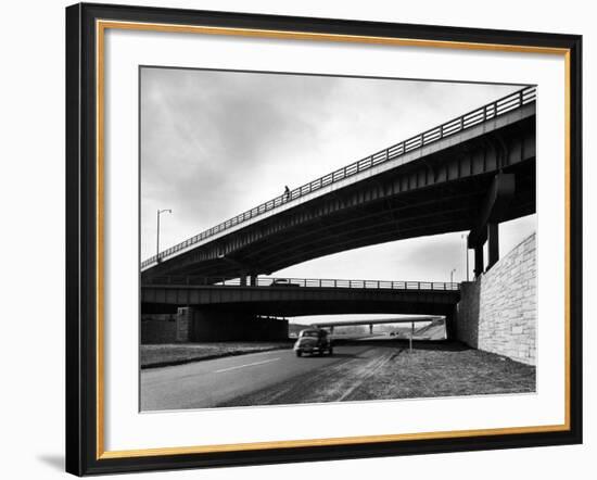 At Woodbridge, the New Jersey Turnpike Goes under Main Street, and under the Garden State Parkway-Peter Stackpole-Framed Photographic Print