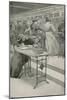 At Work in a Telephone Room-William Henry Margetson-Mounted Giclee Print