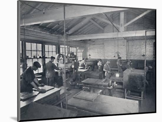 'At Work in the Foundry. Making Wax Moulds of the Pages', 1917-Unknown-Mounted Giclee Print