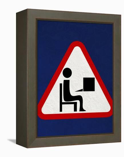 At Work Sign, Artwork-Christian Darkin-Framed Premier Image Canvas