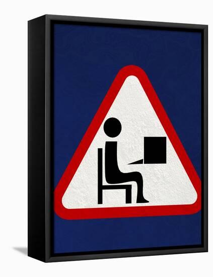 At Work Sign, Artwork-Christian Darkin-Framed Premier Image Canvas