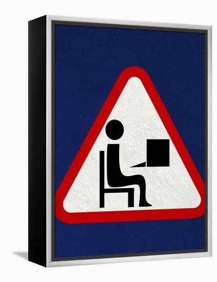 At Work Sign, Artwork-Christian Darkin-Framed Premier Image Canvas