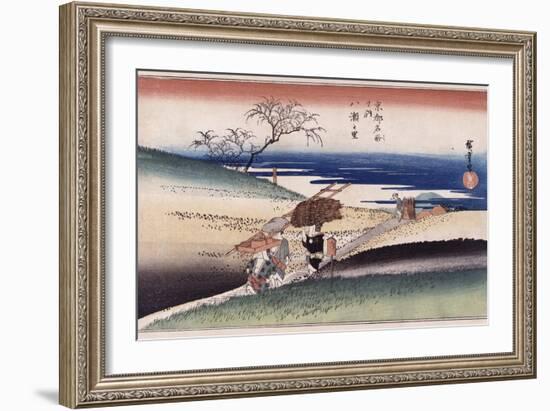 At Yase Village', from the Series 'Famous Places of Kyoto'-Utagawa Hiroshige-Framed Giclee Print