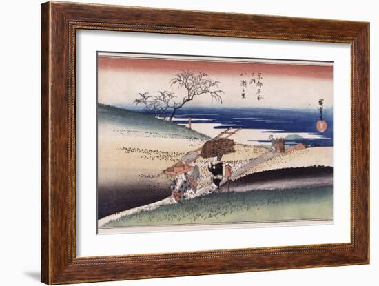 At Yase Village', from the Series 'Famous Places of Kyoto'-Utagawa Hiroshige-Framed Giclee Print