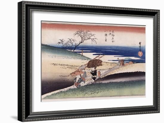 At Yase Village', from the Series 'Famous Places of Kyoto'-Utagawa Hiroshige-Framed Giclee Print