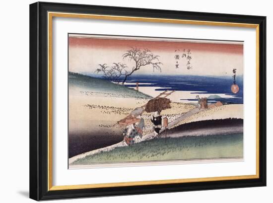 At Yase Village', from the Series 'Famous Places of Kyoto'-Utagawa Hiroshige-Framed Giclee Print