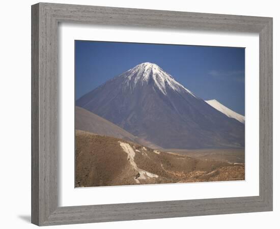 Atacama Desert and Volcan Licancabur, San Pedro De Atacama Region, Chile, South America-Robert Francis-Framed Photographic Print