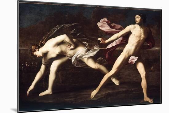 Atalanta and Hippomenes, 1612 (Oil on Canvas)-Guido Reni-Mounted Giclee Print