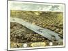 Atchison, Kansas - Panoramic Map-Lantern Press-Mounted Art Print