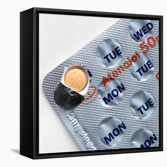 Atenolol Beta Blocker Drug Pill-Michael Marten-Framed Premier Image Canvas