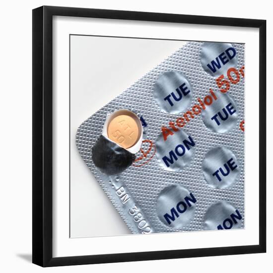 Atenolol Beta Blocker Drug Pill-Michael Marten-Framed Premium Photographic Print