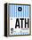 ATH Athens Luggage Tag 1-NaxArt-Framed Stretched Canvas