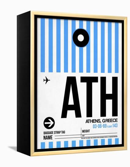 ATH Athens Luggage Tag 1-NaxArt-Framed Stretched Canvas