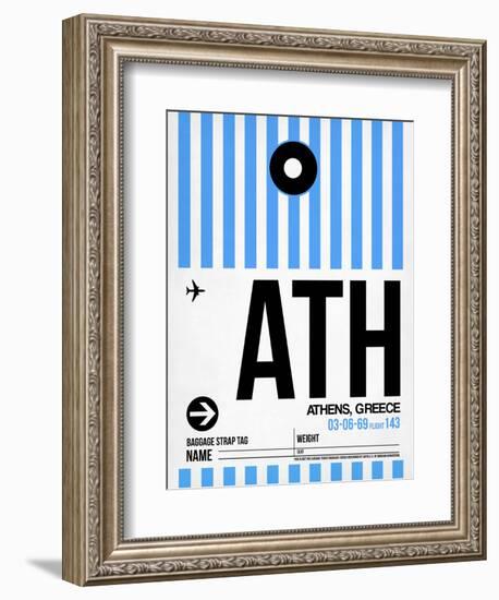 ATH Athens Luggage Tag 1-NaxArt-Framed Art Print