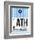 ATH Athens Luggage Tag 1-NaxArt-Framed Art Print