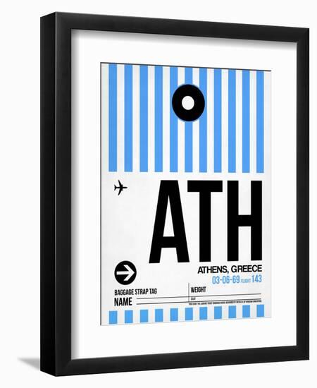 ATH Athens Luggage Tag 1-NaxArt-Framed Art Print