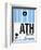 ATH Athens Luggage Tag 1-NaxArt-Framed Art Print