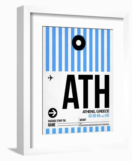 ATH Athens Luggage Tag 1-NaxArt-Framed Art Print