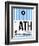 ATH Athens Luggage Tag 1-NaxArt-Framed Art Print