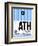 ATH Athens Luggage Tag 1-NaxArt-Framed Art Print