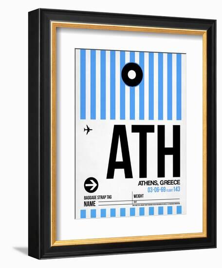 ATH Athens Luggage Tag 1-NaxArt-Framed Art Print