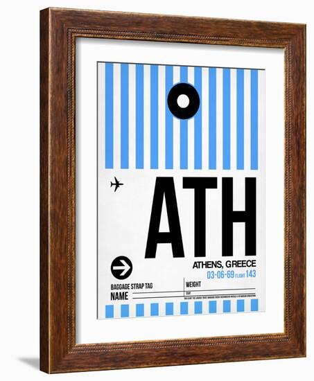 ATH Athens Luggage Tag 1-NaxArt-Framed Art Print