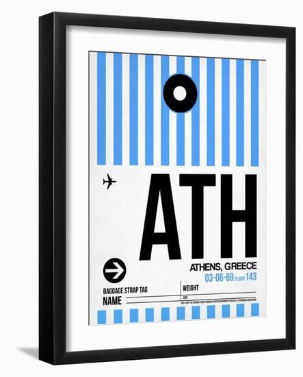 ATH Athens Luggage Tag 1-NaxArt-Framed Art Print