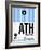 ATH Athens Luggage Tag 1-NaxArt-Framed Art Print