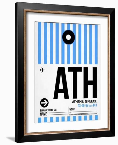 ATH Athens Luggage Tag 1-NaxArt-Framed Art Print