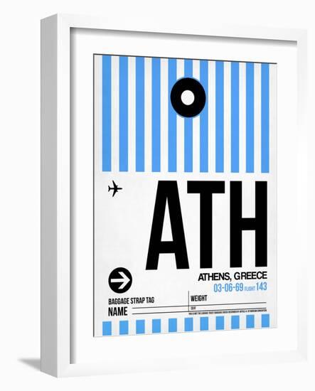 ATH Athens Luggage Tag 1-NaxArt-Framed Art Print