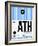 ATH Athens Luggage Tag 1-NaxArt-Framed Art Print