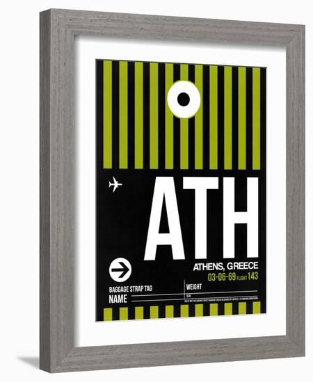 ATH Athens Luggage Tag 2-NaxArt-Framed Art Print