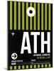 ATH Athens Luggage Tag 2-NaxArt-Mounted Art Print