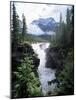 Athabasca Falls and Mount Kerkeslin, Jasper National Park, Unesco World Heritage Site, Alberta-Hans Peter Merten-Mounted Photographic Print