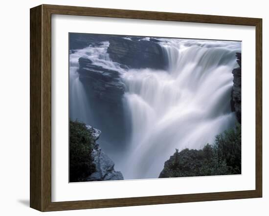 Athabasca Falls in Jasper National Park, Canada-Diane Johnson-Framed Photographic Print