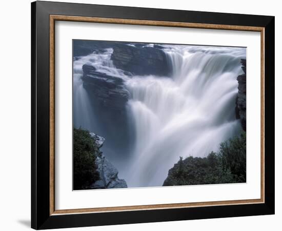 Athabasca Falls in Jasper National Park, Canada-Diane Johnson-Framed Photographic Print