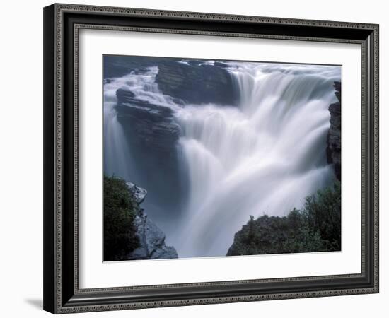 Athabasca Falls in Jasper National Park, Canada-Diane Johnson-Framed Photographic Print