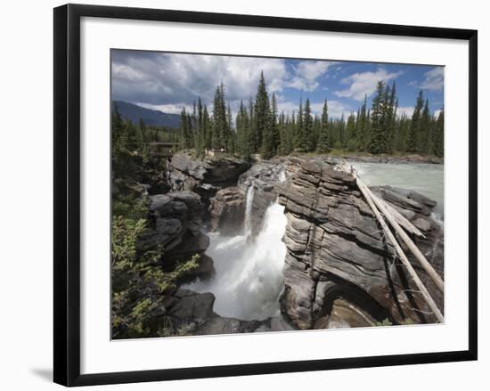 Athabasca Falls, Jasper National Park, UNESCO World Heritage Site, British Columbia, Rocky Mountain-Martin Child-Framed Photographic Print