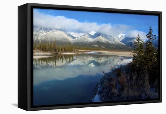 Athabasca River, Jasper National Park, Alberta, Canada-Richard Wright-Framed Premier Image Canvas