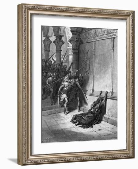 Athaliah Assassinated-Gustave Doré-Framed Art Print